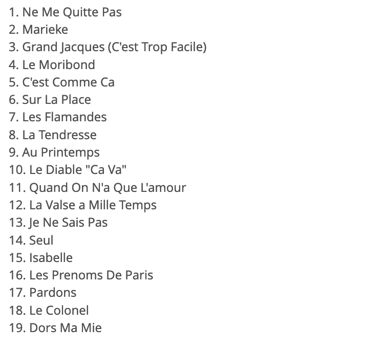 Jacques Brel - Ne me quitte pas (Best Of) (NEW)