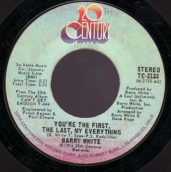 Barry White - You're the first, the last, my everything (7inch single)