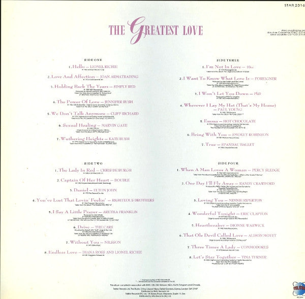 The Greatest Love - Various (2LP-Near Mint)