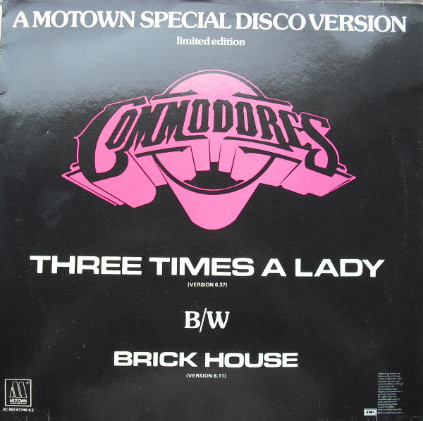 Commodores - Three Times a Lady / Brick House (12inch maxi)