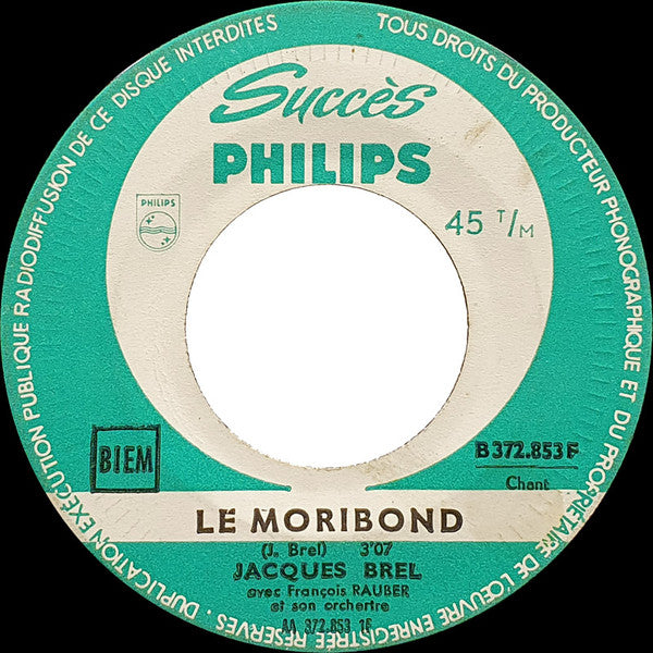 Jacques Brel - Le Moribond (7inch single)