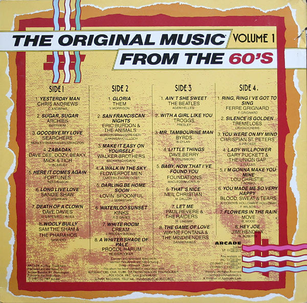 The Original Music From The 60's Volume 1  - Various (2LP)