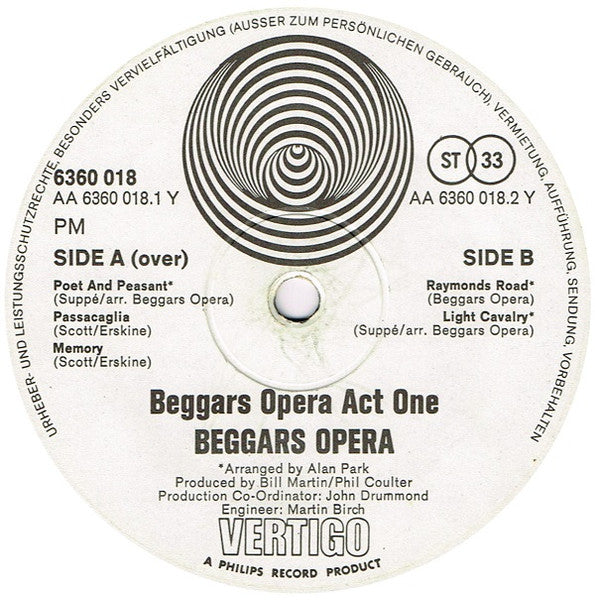 Beggar's Opera - Act One (Gatefold)