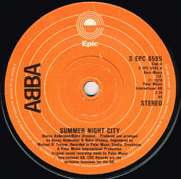 ABBA - Summer night city (7inch single)