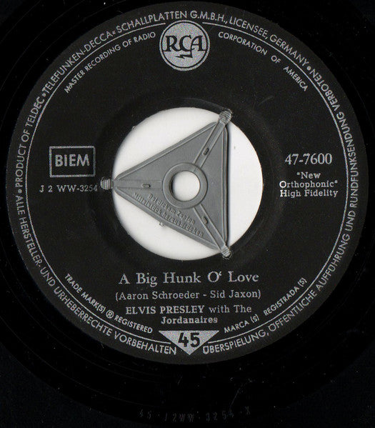 Elvis Presley - A big hunk of love (7inch)