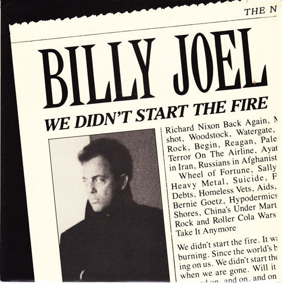 Billy Joel - We didn't start the fire (7inch single)