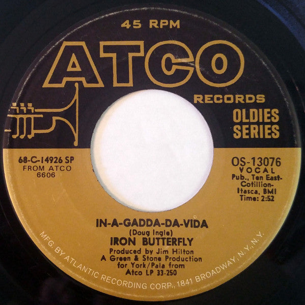 Iron Butterfly - In-A-Gadda-Da-Vda (7inch)