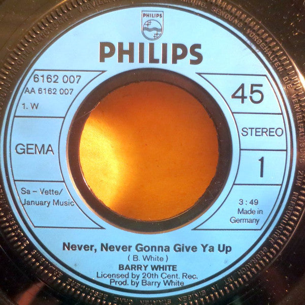 Barry White - Never, never gonna give you up (7inch single)