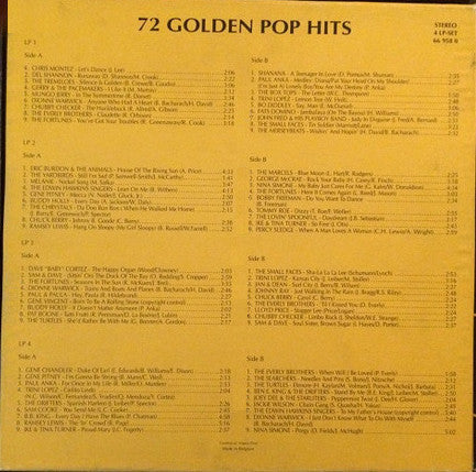 72 Golden Pop Hits - Various (4LP box-Near Mint)