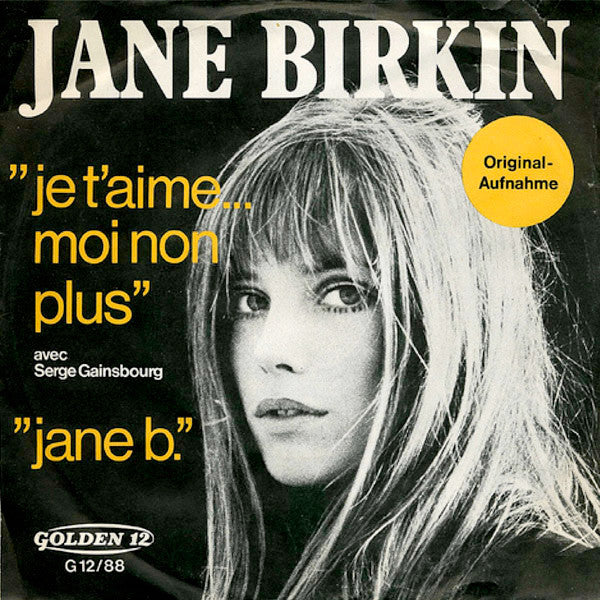 Jane Birkin avec Serge Gainsbourg - Je t'aime...moi non plus (7inch)