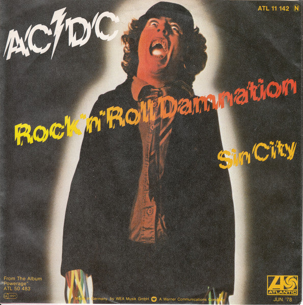 AC/DE - Rock 'N' Roll Damnation (7inch single)