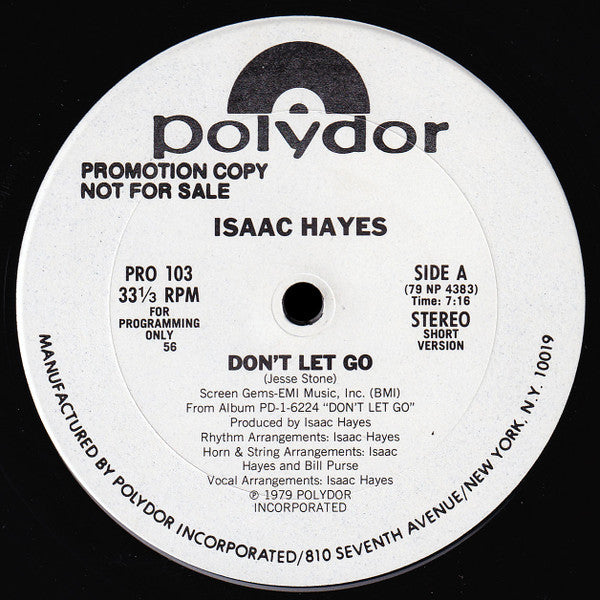 Isaac Hayes - Don't let go (12inch)