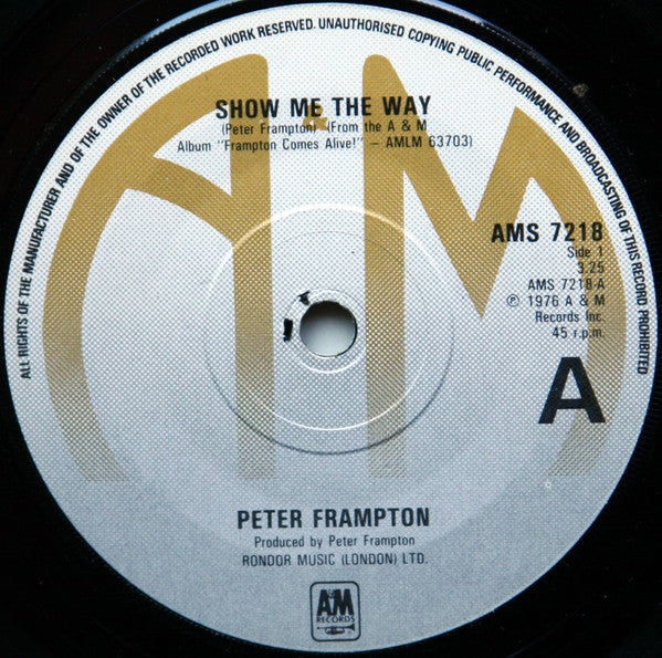 Peter Frampton - Show me the way (7inch single)