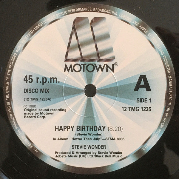 Stevie Wonder - Happy Birthday (12inch)