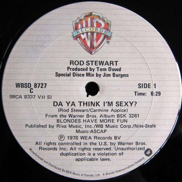 Rod Stewart – Da Ya Think I'm Sexy? (12inch)