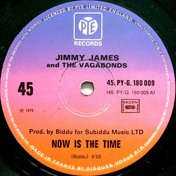 Jimmy James - Now is the time/I'll go where the music takes me (12inch)