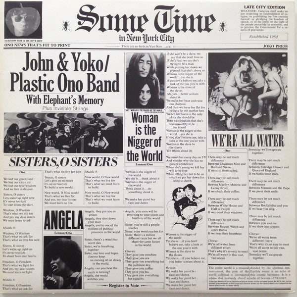 John Lennon & Yoko Ono - Some time in New York City (2LP)